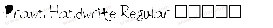 Prawn Handwrite Regular字体转换
